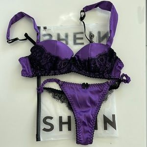 NIP xs Shein matching bra and panty set.